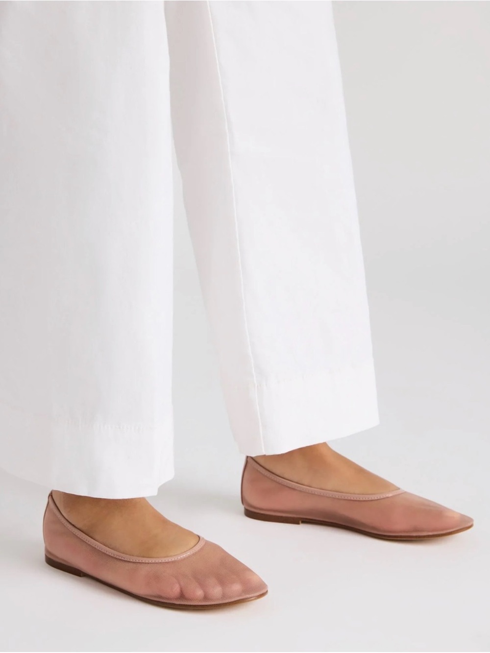 Steve Madden Mauve Pink Leather Ballet Flats